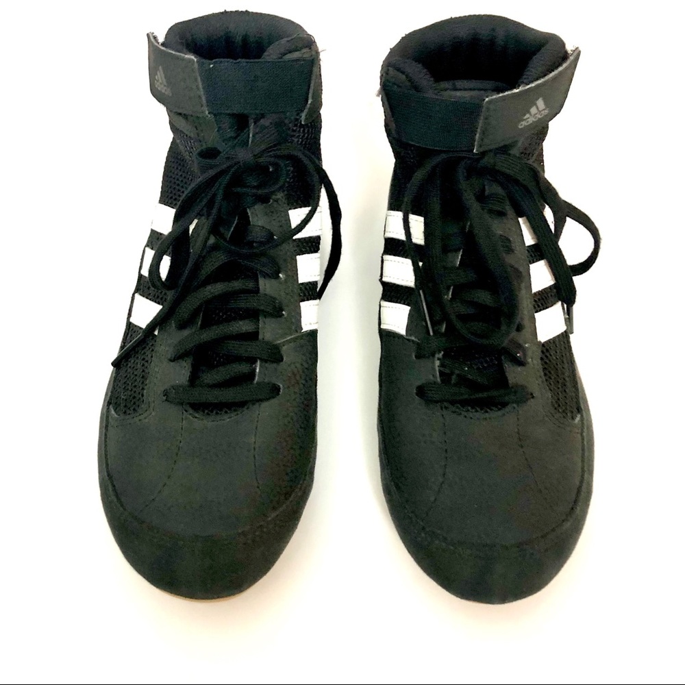 **Like New** - Adidas Wrestling Shoes Black White